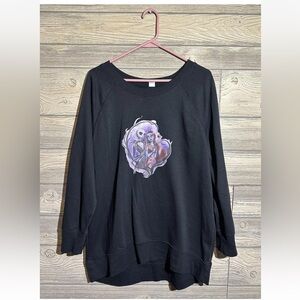 Disney The Nightmare Before Christmas Sally &Jack Sz L bf tunic Crewneck Sweater